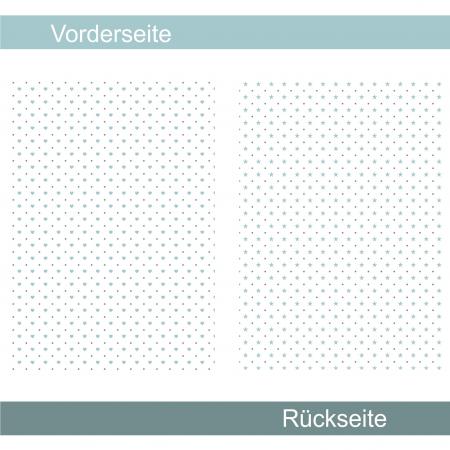 Sterne Herzen seegrün - Designpapier